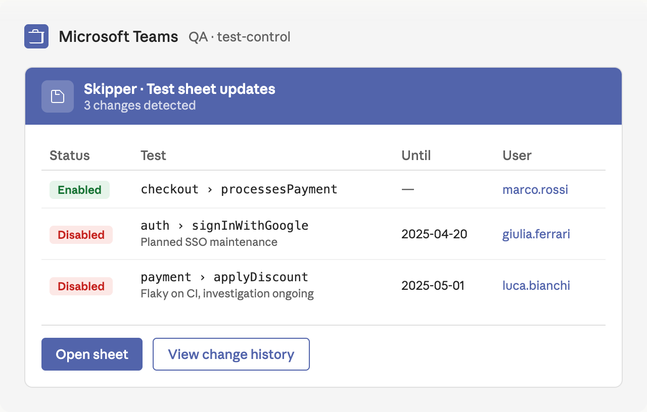 Skipper on Microsoft Teams